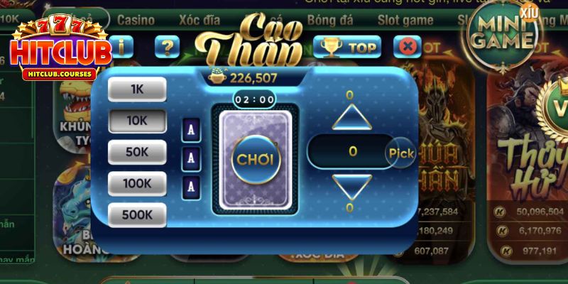 Thiết lập tài khoản game tại sân chơi HitClub